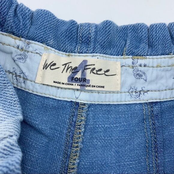 Free people size 4 paper bag high waist denim - Picture 6 of 11